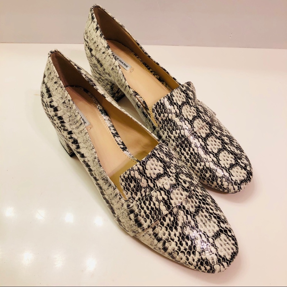 Alex Marie Snake Print Leather Heel